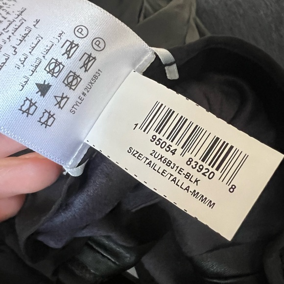 BCBGMAXAZRIA Faux Leather Cropped Paperbag Pant in Black - Picture 7 of 11